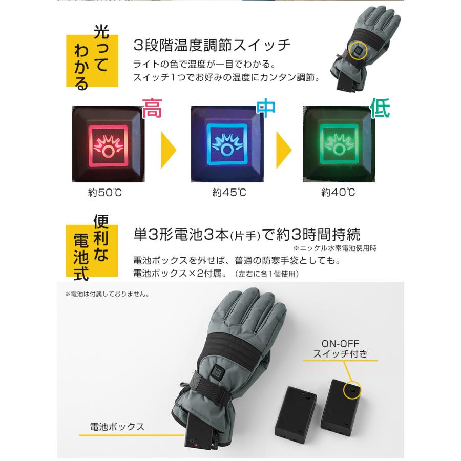 ヒーター内蔵防寒手袋＜フリーサイズ＞ |  | 02