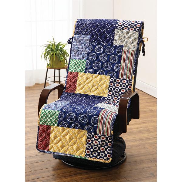 和柄ふんわりキルト座椅子カバー | 