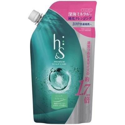 h&s h&S リフレッシュ シャンプー 詰替用 特大サイズ 550ml エイチ