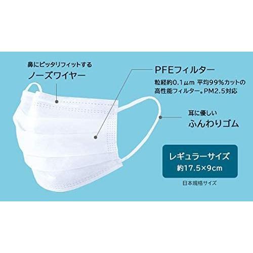 不織布3層マスクPro 5枚入 レギュラーサイズ ふつう クリックポスト