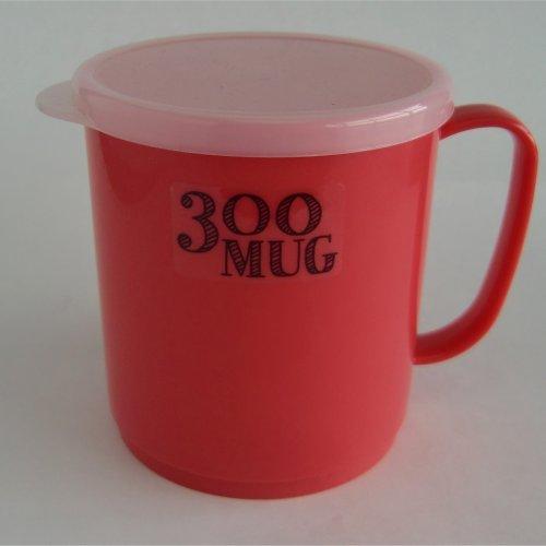 マグカップ　フタ付きマグＬ　300ml　300MUG　カラー　レッド　赤色　K519｜e-hiso