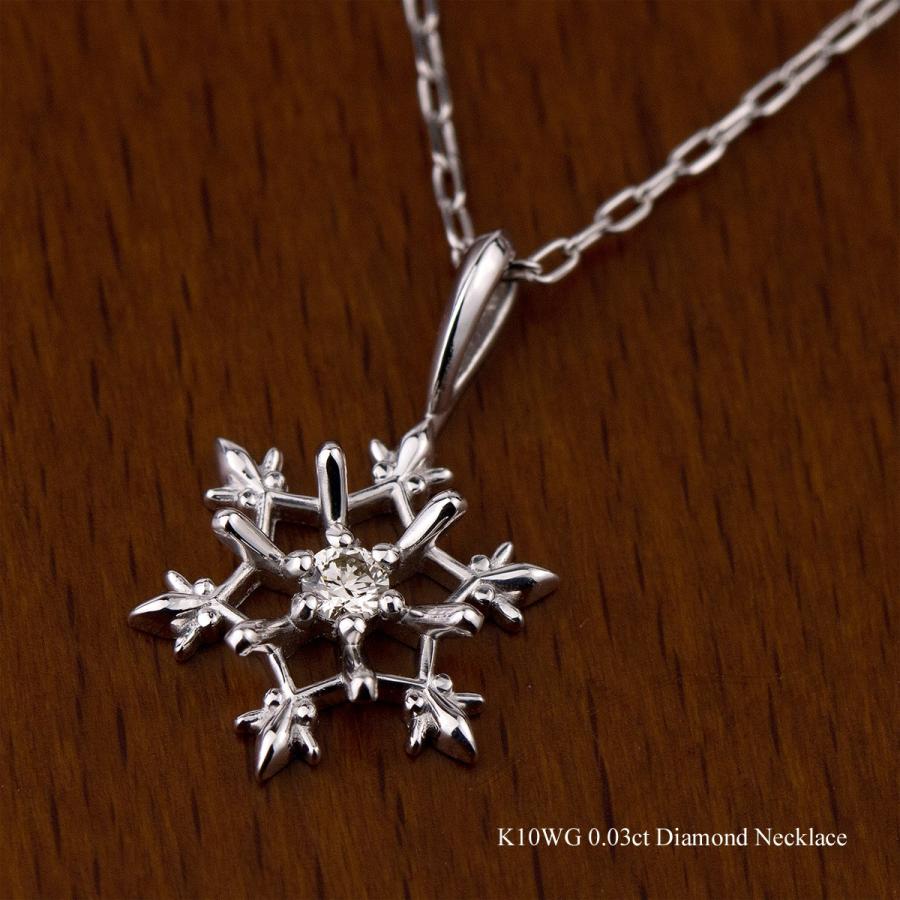 Red string ダイヤモンド 0.03ct ネックレス K10WG 10金 ホワイト  