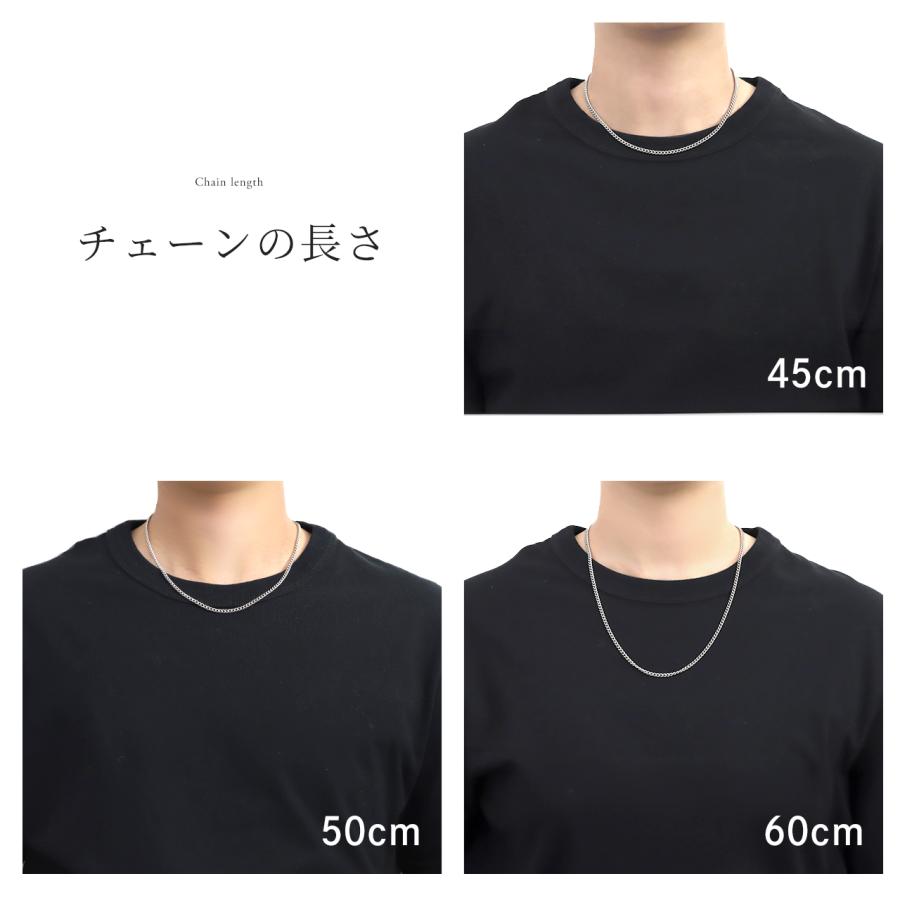 Red string チタンネックレス 喜平ネックレス メンズ 純チタン 50cm
