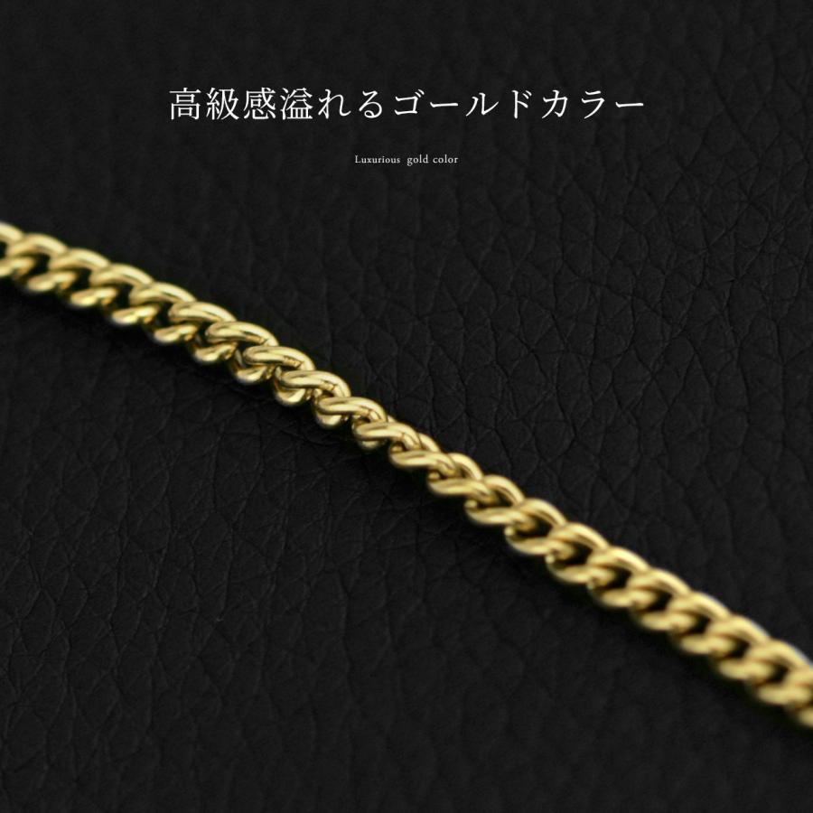 Red string 喜平ネックレス チタン ゴールド チェーン 50cm 幅3.3mm