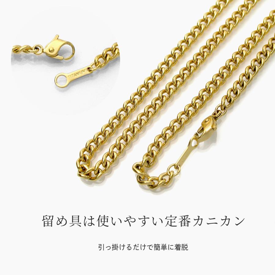 Red string チタンネックレス 喜平 ネックレス 50cm 3.3mm幅 メンズ