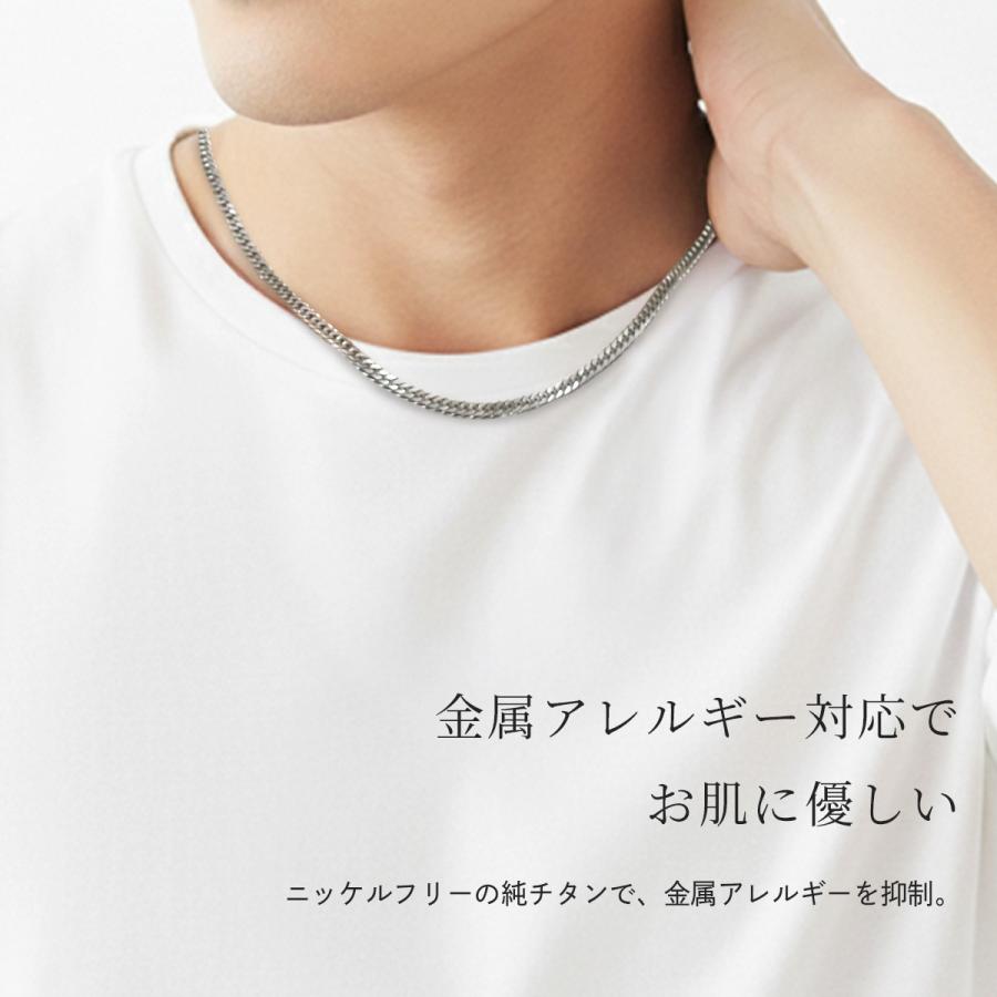 純チタン 6面 トリプル 喜平 ネックレス 50cm 新品未使用 純チタン1.1Φトリプル6面カット喜平ネックレス50㎝ | チタンジュエリー