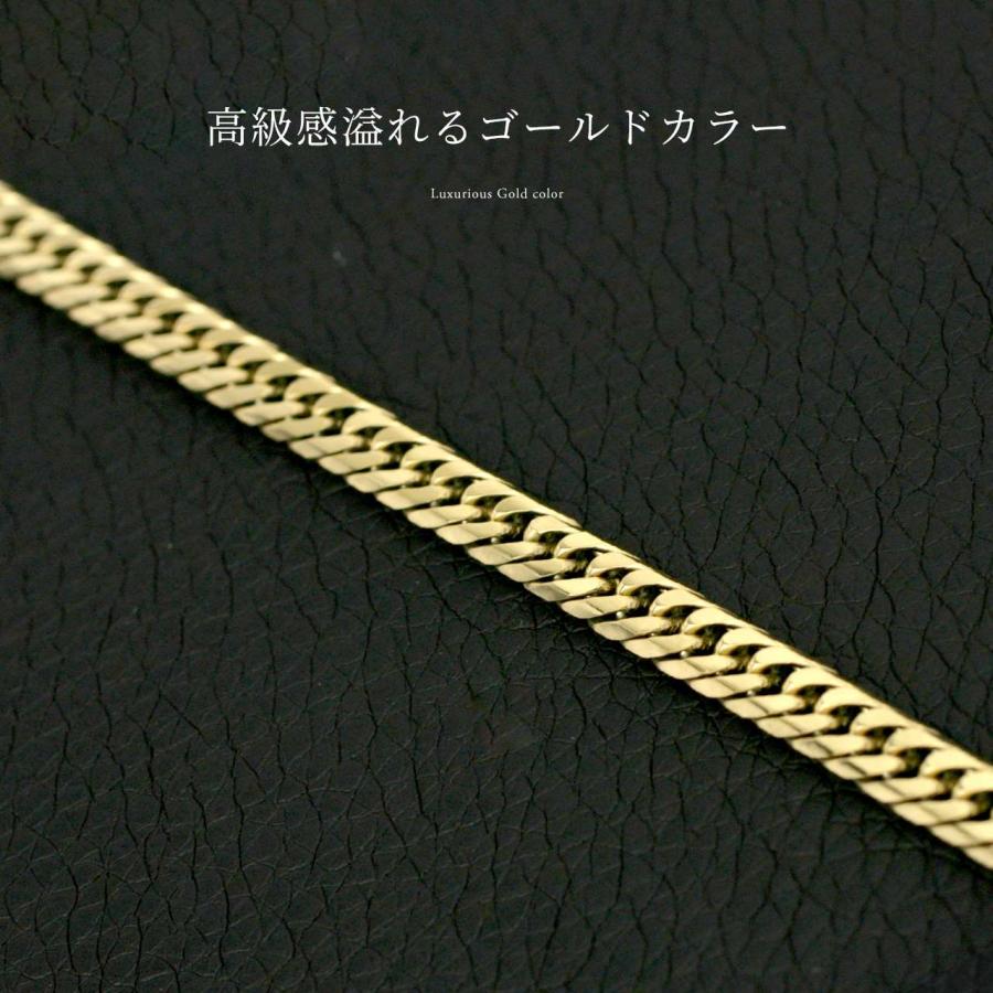 Red string 喜平 ネックレス チタン ゴールド チェーン 50cm 幅4.5mm