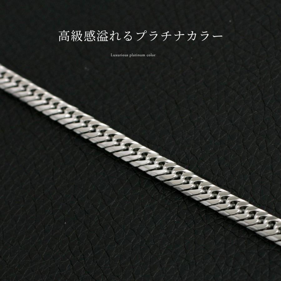 Red string 喜平 ネックレス チタン プラチナ チェーン 60cm 幅4.5mm