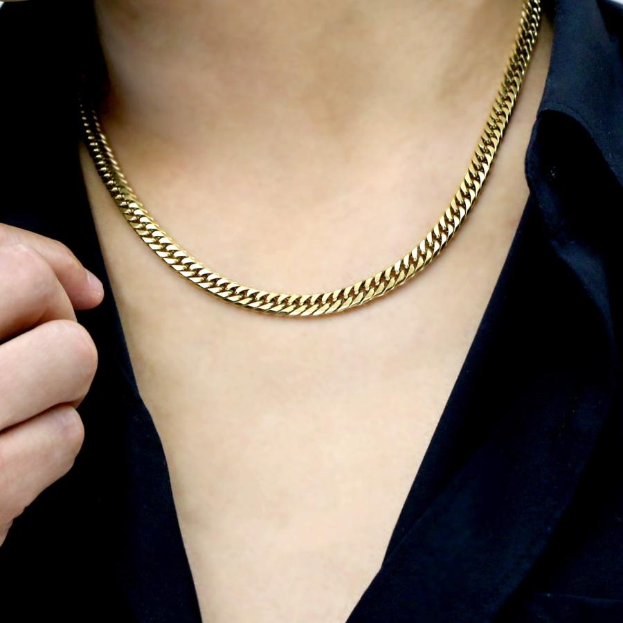 Red string 喜平 ネックレス チタン ゴールド チェーン 50cm 幅6.5mm