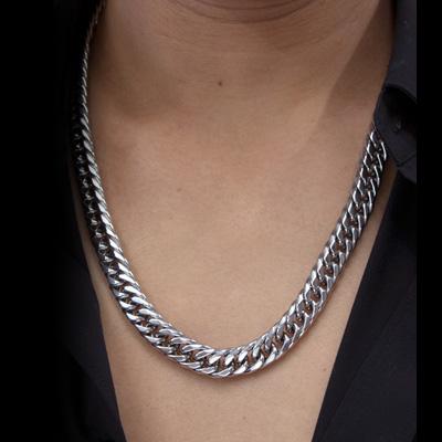 【値下げ】 喜平ネックレス チェーンネックレス チタンネックレス ダブル 喜平 6面カット 60cm 11.5mm プラチナ メンズ つけっぱなし 父の日 プレゼント ギフト 【ZYX5752090542】(20202円)