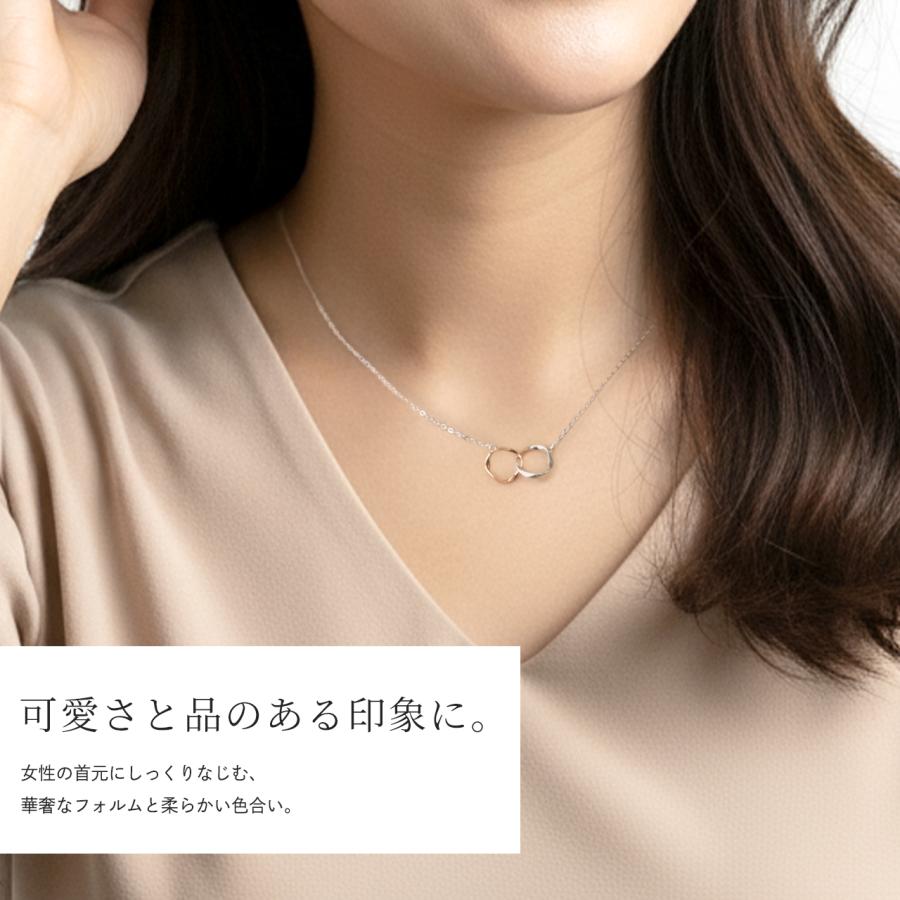 ペアネックレス 刻印 ブランド カップル お揃い シルバー ピンクゴールド つけっぱなし 金属アレルギー ペア 名入れ 2個セット プレゼント メンズ レディースの画像