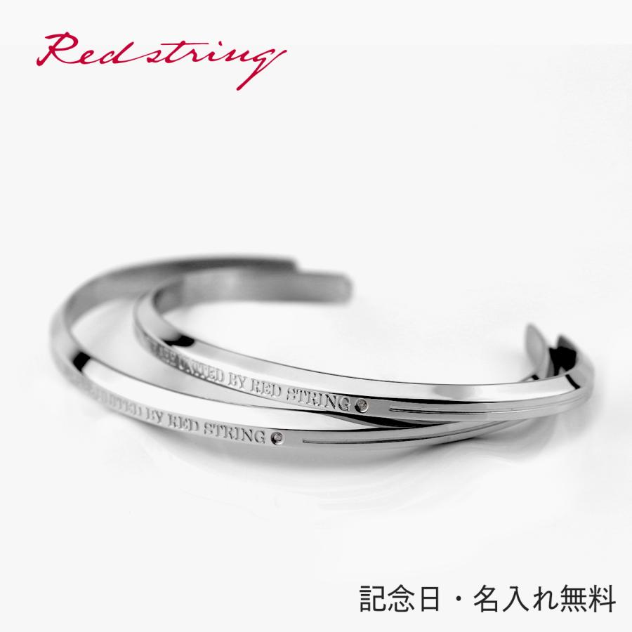 Red string 本物の赤い糸が入ったペアバングル ダイヤモンド Red string 本物の赤い糸が入ったペアバングル ダイヤモンド