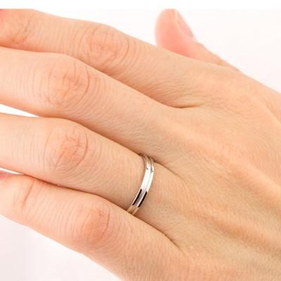 チタン 結婚指輪 純チタン マリッジリング 日本製 鏡面仕上げ プラチナイオンプレーティング加工 刻印無料(文字彫り) 金属アレルギーに強い