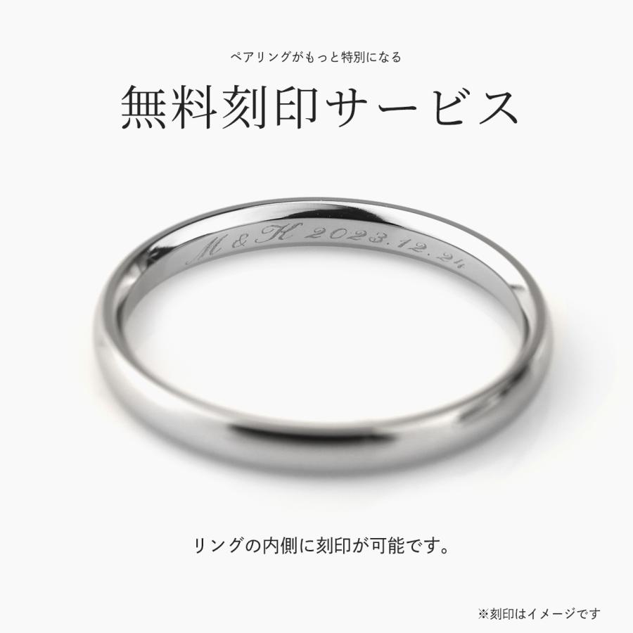 Red string 結婚指輪 ペアリング プラチナ マリッジリング 甲丸 チタン