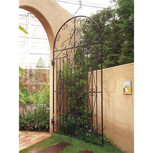 アルミ門扉 リージェント・アーチ 柱仕様 片開き エクステリア : 家と