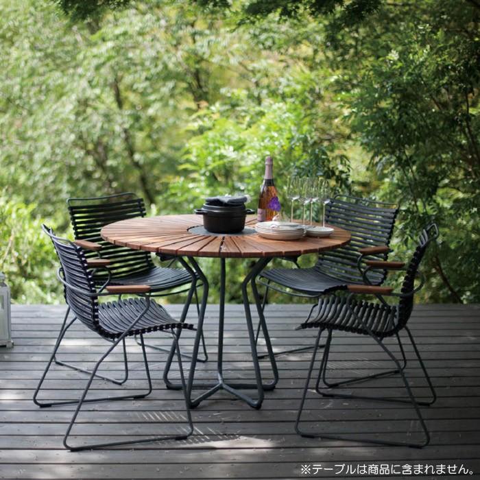 ガーデンチェアー 屋外用 ガーデンファニチャー Houe ホウエ クリック ダイニングチェア ブラック C03 Otk 家と庭のdiy通販 イーハウスマニア 通販 Yahoo ショッピング