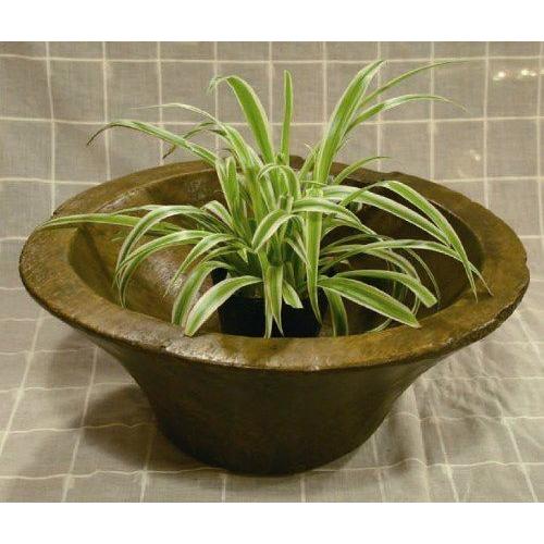 プランター 植木鉢 カバー 天然木 アンティーク プランターカバー ボウルポット ガーデニング 園芸用品