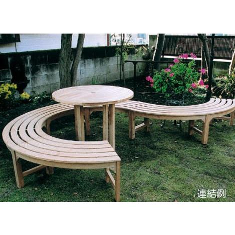 ベンチ ガーデンベンチ 木製 ラウンドベンチ2型 チーク材 ガーデン