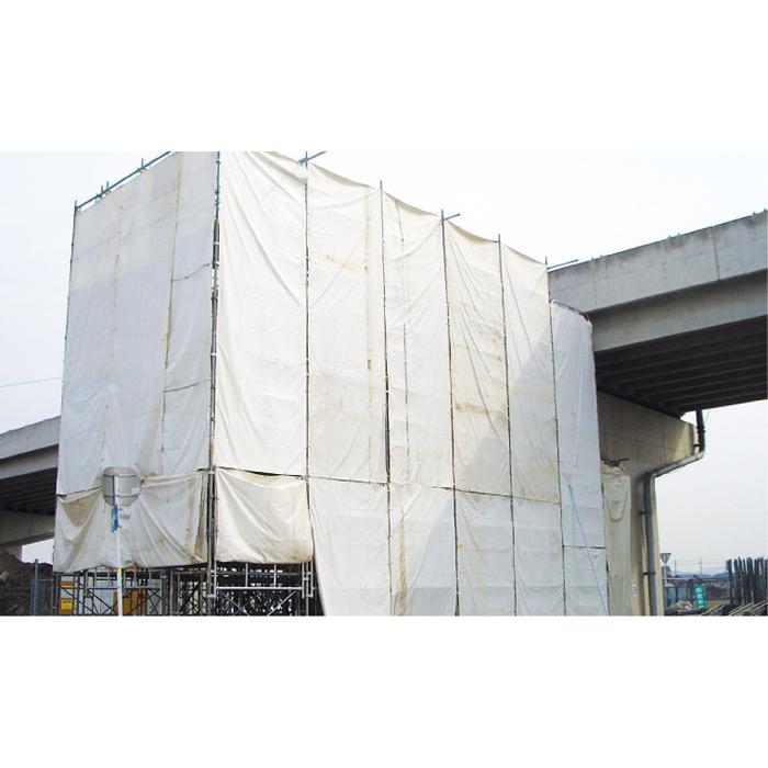 防炎シート 白 2類 1.8m×3.6m 1枚 厚み0.3mm 450P 耐候性約1年 国産 足場 防炎 シート サイズ 消防庁認定 ターピー