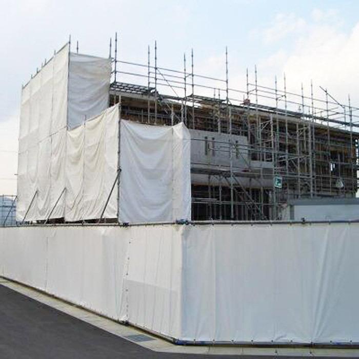 防炎シート 白 2類 5.4m×7.2m 1枚 厚み0.3mm 450P 耐候性約1年 国産 足場 防炎 シート サイズ 消防庁認定 ターピー