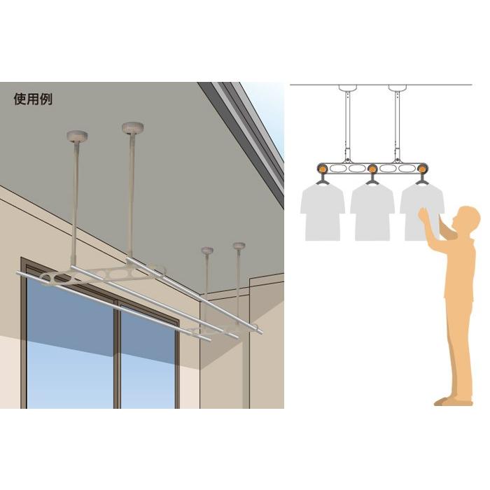 物干し 屋外 軒下天井吊り下げタイプ 物干金物 物干し掛け 川口技研 軒