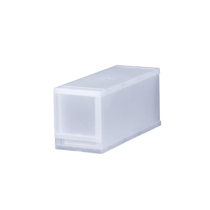 収納 収納ボックス 収納ケース プラスト 半透明 1段 引き出し 幅17×高さ20.5×奥行45cm 10台入り1ケース単位 重ね置き可能 チェストの画像