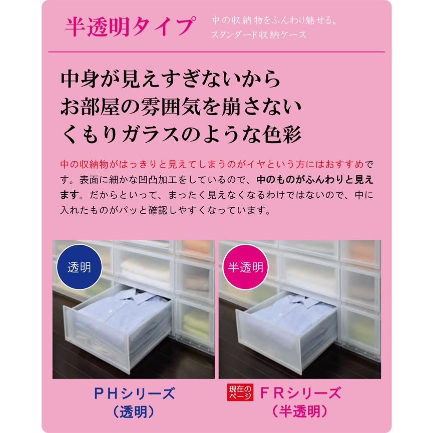 収納 収納ボックス 収納ケース プラスト 半透明 4段 引き出し 幅17×高さ75.5×奥行45cm 3台入り1ケース単位 重ね置き可能 チェストの画像
