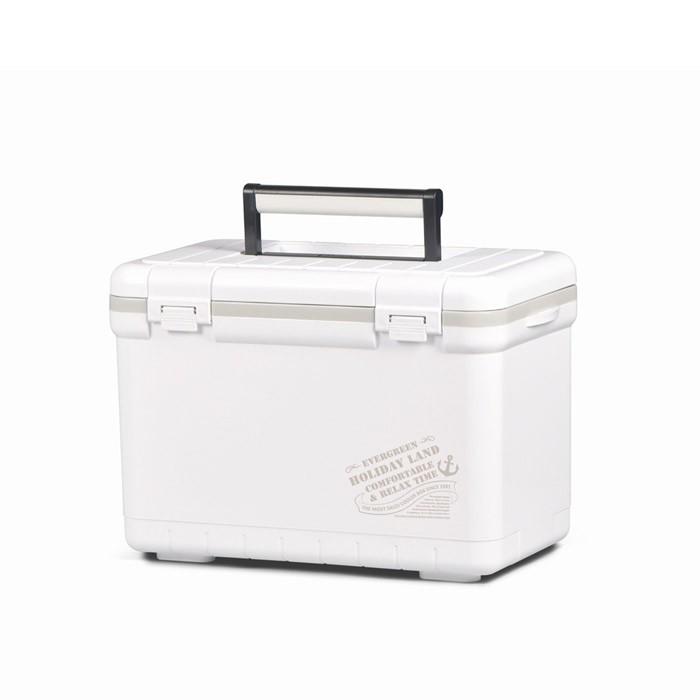 クーラーボックス 大型 保冷 ホリデー ランド クーラー 17L 500ml×14本分 ホワイト 保冷力 発泡材 取手 日本製 クーラーバッグ ショルダーベルト付きの画像