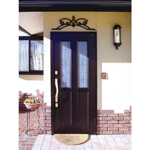 壁飾り 外壁 アイアン風 妻飾り ワイド型 35型 黒 シンボル アルミ鋳物 YKK AP 壁飾り 外壁 アイアン風 妻飾り ワイド型 35型 ブラック 黒