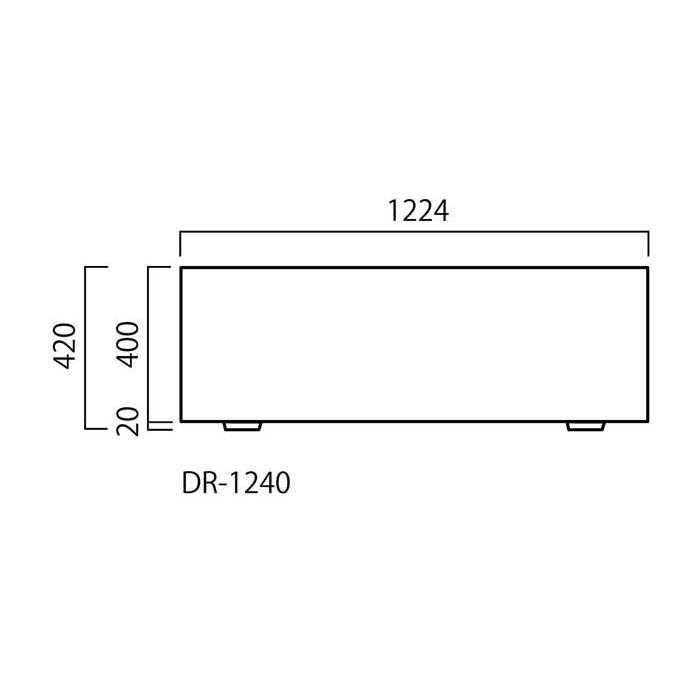 プランター 大型 長方形 植木鉢 GRCプランター デコロック ホワイト W1224×D420×H420mm プラスウォーター付 ガーデニング 園芸用品 代引不可の画像