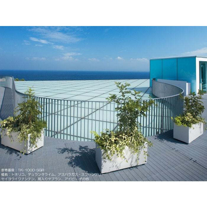 プランター 大型 長方形 植木鉢 GRCプランター K型 シルキーグレー W1500×D550×H530mm プラスウォーター付 ガーデニング 園芸用品 代引不可の画像