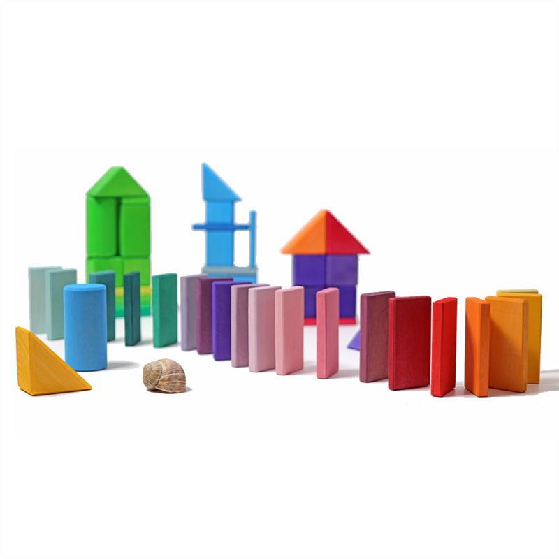 グリムス色と形つみき (5種) 木のおもちゃ 積木 積み木 つみき