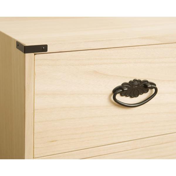 隠しスペース付き桐製タンス 3段高さ45cm 桐衣装ケース 桐たんす 桐