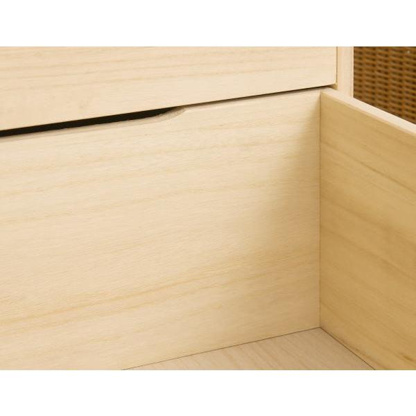 隠しスペース付き桐製タンス 3段高さ45cm 桐衣装ケース 桐たんす 桐