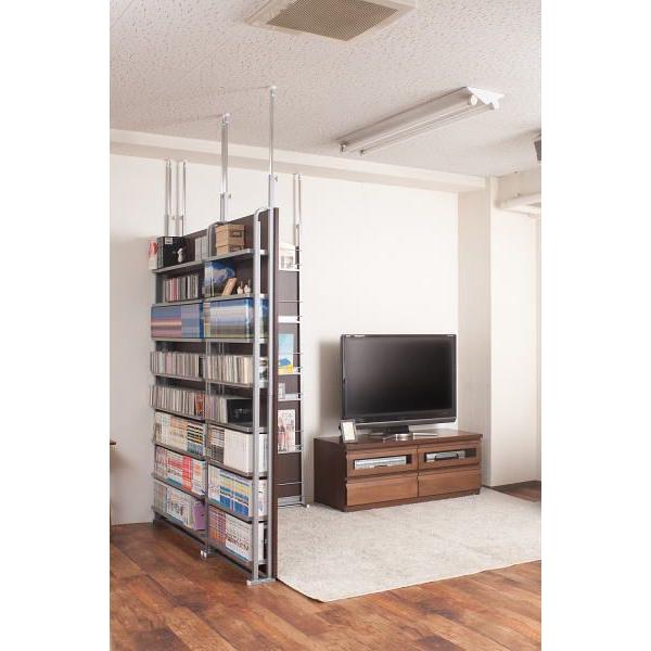 商談中【5/16まで！】CDラック　間仕切りディス プレイパーテーション 幅90cm ダークブラウン 　定価23,990円 楽天市場】【クーポン配布中】突っ張り パーテーション DVD・コミック