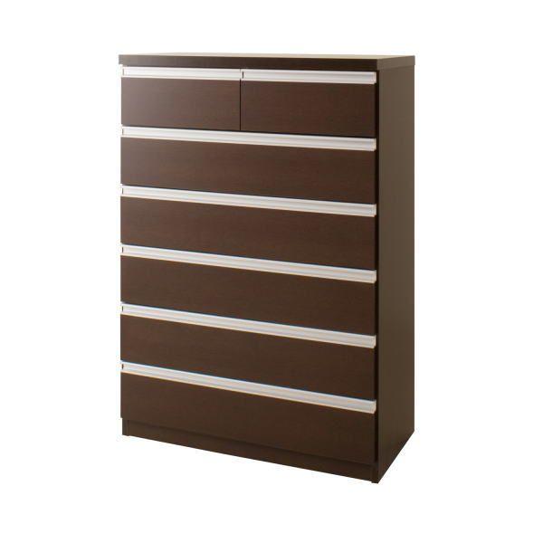 伝統的な木製箪笥 6段 ダークブラウン