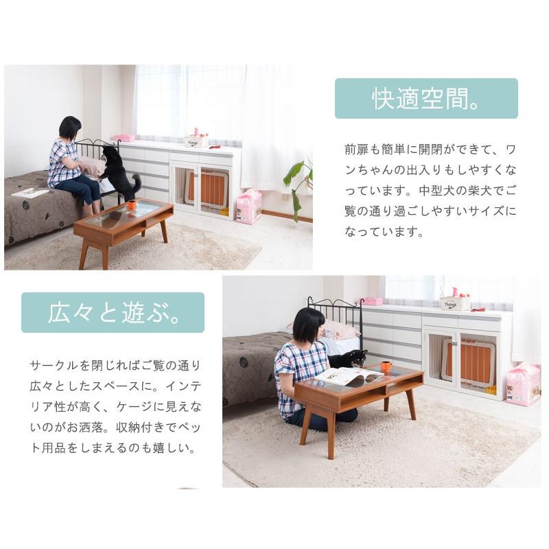 スライド型 ケージ 省スペース スタイリッシュデザイン 収納付スライド
