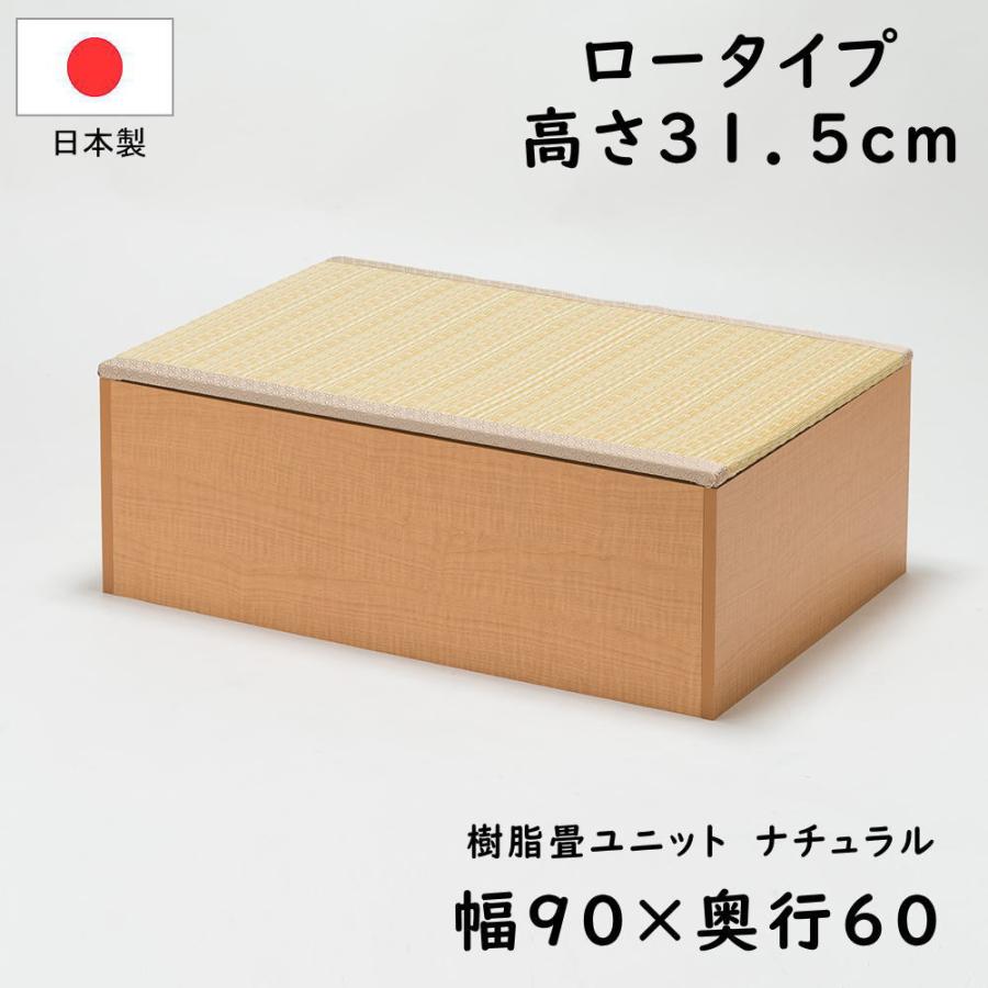 PP樹脂畳ユニット ロータイプ 幅90×奥行60×高さ31.5cm 小上がり 高床式 収納 ユニット 畳 ベンチ ベッド ボックス スツール 掘りごたつ 国産 日本製 |  | 11