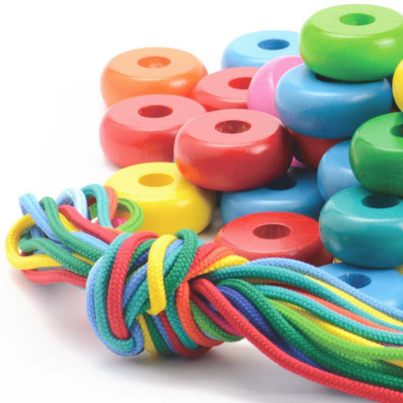 カラフルドーナツ BJ1665 木のおもちゃ セレクタ SELECTA ドイツ 知育 手遊び ひも通し おもちゃ 出産 御祝 誕生日 プレゼント | セレクタ | 02