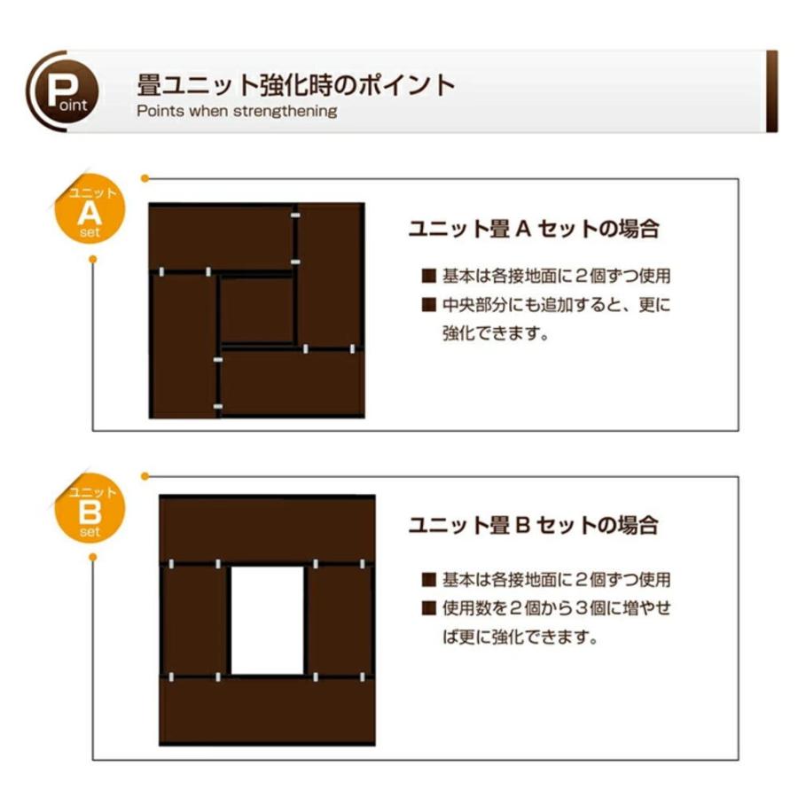 畳ユニット 固定金具 8個セット 小上がり 高床式 収納 ユニット 畳 ベンチ ベッド ボックス スツール 掘りごたつ 国産 日本製 |  | 03