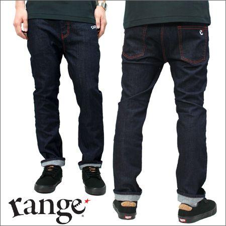range デニムパンツ TAPERED インディゴ ノンウォッシュ　ジーンズ