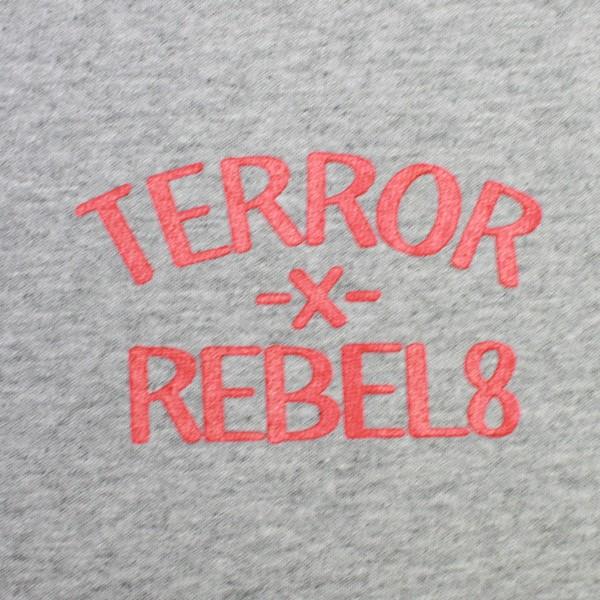 REBEL8 x TERROR　 ロンTEE  ENEMIES LS TEE FRONT グレー  (REBEL EIGHT）(マイクジャイアント）｜e-issue｜04