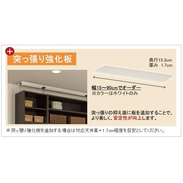 エースラック カラーラック オーダー本棚 突っ張り棚用 強化板 ホワイト 【幅】4559cm用 本棚、書棚 ★ご注意★受注生産品のため