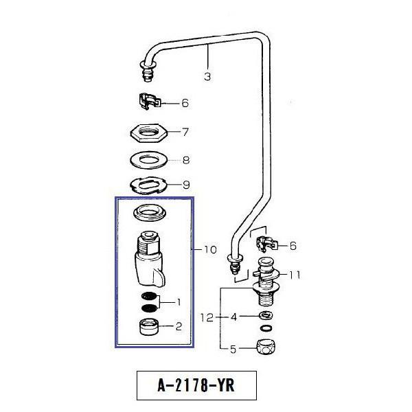 レバー式水栓本体 A-2178-YR　商品金額￥30,000以上購入で送料無料!｜e-jyu-setu