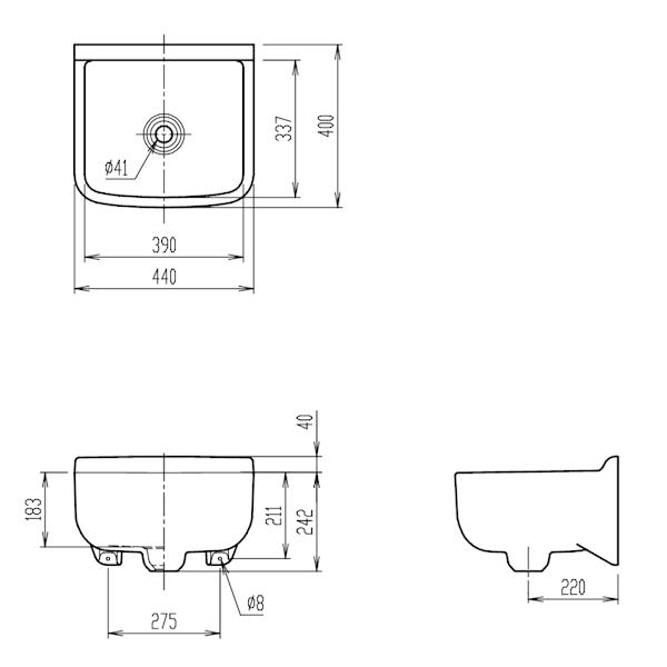 LIXIL（リクシル） 小形多目的流し S-17/BW1(陶器のみ) 商品金額