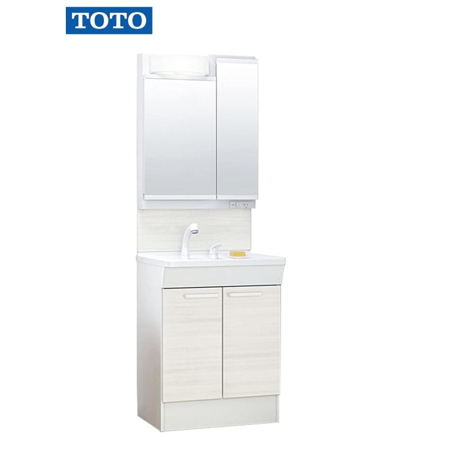 TOTO 洗面化粧台 KC 2面鏡+両開きセット 60cm巾 ルースホワイト TOTO 洗面化粧台 KC 2面鏡+両開きセット 60cm巾 ルースホワイト