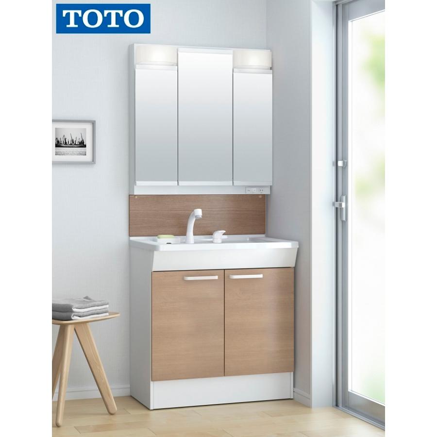 TOTO 洗面化粧台 KC 3面鏡+両開き 75CM巾 モナミディアム TOTO 洗面化粧台 KC 3面鏡+両開き 75CM巾 モナミディアム
