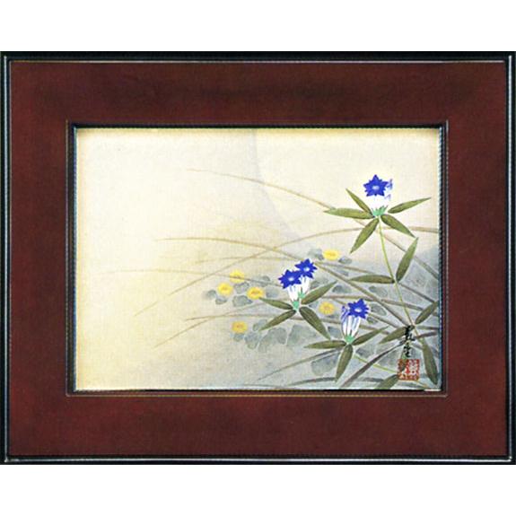日本画 ９月生 竜胆 りんどう 渡辺兼重 絵画 Am 74 掛け軸 表装 絵画 川端美術店 通販 Yahoo ショッピング