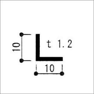 アルミアングル 黒 1.2x10x10x4000mm コーナー材 ブラック｜e-kanamono｜03