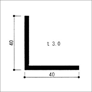 アルミアングル 3.0x40x40x4000mm コーナー材 ステンカラー アルミアングル 3.0x40x40x4000mm コーナー材 ステンカラー